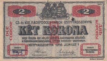 1916. 4db klf hadifogolytábori szükségpénz T:I-III
