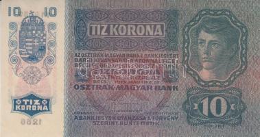 1915. 10K (2x) "Deutschösterreich" felülnyomással és egymásutáni sorszámmal T:I (apró szam...