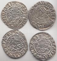 1574-1577KB Denár Ag "Miksa" (4x) T:2,2- Huszár 992.,994. Unger II.: 766.a, 767.a