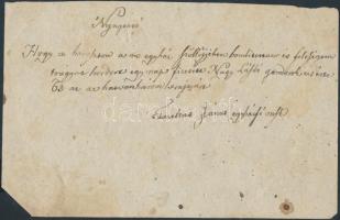 cca 1820 Olaszliszka környéki földbirtokosok által aláírt 3 db magyar nyelvű nyugta