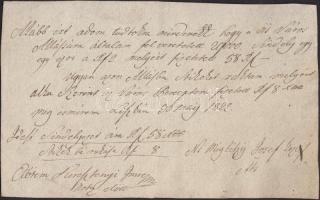 cca 1800 Olaszliszka környéki földbirtokosok által aláírt 3 db magyar nyelvű nyugta