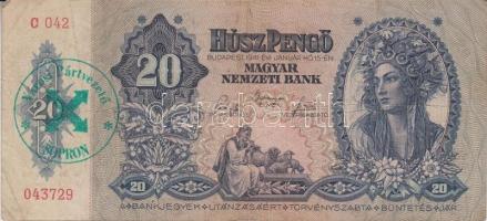 1930-41. 10P + 20P + 50P + 100P hamis "Városi Pártvezető Sopron" T:III