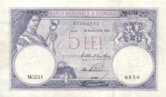 Románia 1928. 5L T:II- + 1947. 100L T:II + 1948. 1000 Lei T:III Romania 1928.  Lei C:VF + 1947. 100 Lei C:XF + 1948. 1000 Lei C:F