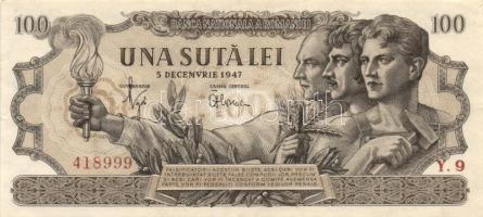 Románia 1928. 5L T:II- + 1947. 100L T:II + 1948. 1000 Lei T:III
Romania 1928.  Lei C:VF + 1947. 100 ...