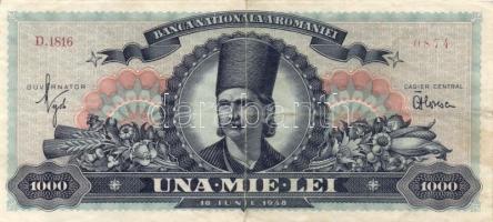 Románia 1928. 5L T:II- + 1947. 100L T:II + 1948. 1000 Lei T:III
Romania 1928.  Lei C:VF + 1947. 100 ...