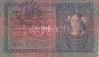 1904. 10K + 1913. 20K + 1917. 2K mindegyik "Baranya-Bajai Szerb-Magyar Köztársaság" nem hivatalos felülbélyegzéssel T:II,III,IV