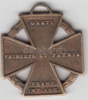 1814. "Kis fém hadseregkereszt (Ágyúkereszt)" Br kitüntetés mellszalag nélkül T:2-
1814. &...