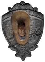 1943. "IX. Nemzetközi Balatoni Sporthét jelvény" préselt szürkefém levente gomblyukjelvény...