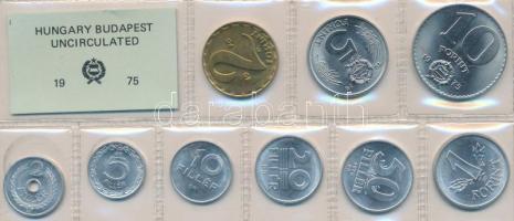 1975. 2f-10Ft 9db klf érmés forgalmi sor fóliatokban T:1