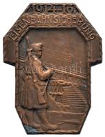 Osztrák-Magyar Monarchia 1914-1916. "EISENBAHNSICHERUNG 1914-16" bronzozott cink sapkajelvény (28x29mm) készítő: Atel.G.Gurschner Wien VII/2. T:1- Austro-Hungarian Monarchy 1914-1916. "EISENBAHNSICHERUNG 1914-16" bronze-plated zinc cap badge (28x29mm) maker: Atel.G.Gurschner Wien VII/2. C:AU