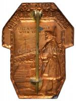 Osztrák-Magyar Monarchia 1914-1916. "EISENBAHNSICHERUNG 1914-16" bronzozott cink sapkajelv...