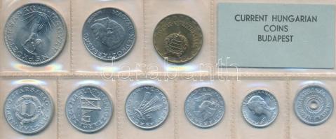 1977. 2f-10Ft 9db klf érmés forgalmi sor fóliatokban T:1