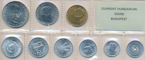 1980. 2f-10Ft 9db klf érmés forgalmi sor fóliatokban T:1