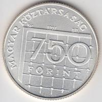 1997. 750Ft Ag "Labdarúgó VB" T:BU Csak 3000db! Dísztokban. Tanúsítvánnyal