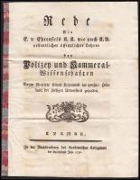 Egy rendőrségi és állami hivatalnokok számára tartott egyetemi előadás anyagának írásos változata, 1770, 16p.