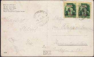 (2. díjszabás) Távolsági képeslap (Opera) 2x Kisegítő 1P/1P bérmentesítéssel Inflation cover