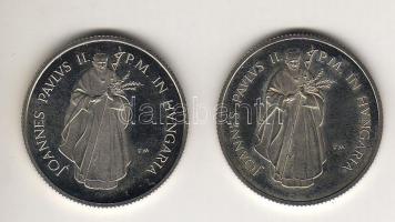1991. 100Ft (2x) "II.János Pál" T:PP