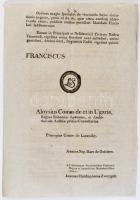 1816 I. Ferenc által kiadott latin nyelvű rendeletek a forint átváltásáról