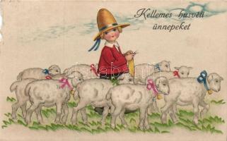 40 db vegyes húsvéti üdvözlőlap, köztük néhány litho / 40 mixed greeting cards, Easter, including so...