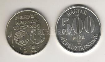 1988. 100Ft + 500Ft Ag "Labdarúgó EB" sor T:BU