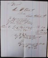 1891-1892 báró Inkey László nevére kiállított zanzibari memorandum, átvételi elismervény