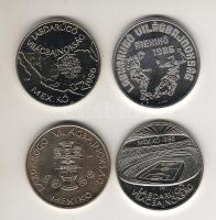 1985. 100Ft + 100Ft + 500Ft +500Ft Ag "Labdarúgó VB" sor T:BU