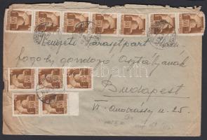 Inflation cover, (3. díjszabás) Távolsági levél 250gr-ig 19 x Hadvezérek 80f bérmentesítéssel / Domestic cover 2nd weight class franked with 19  stamps