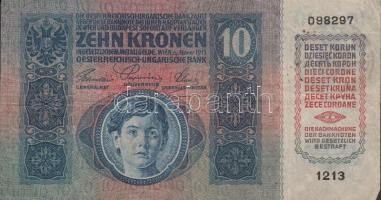 1910-1987. 10db vegyes magyar és külföldi bankjegy, közte pengő, osztrák korona és német bankjegyek ...