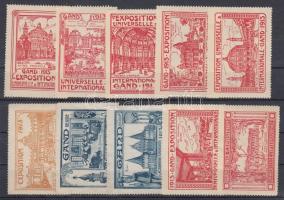 10 db különféle belga levélzáró