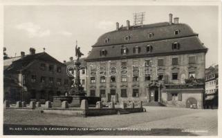 Lindau, Cavazzen, Alter Hauptwache, Neptunbrunnen / guard station, fountain