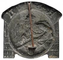 Osztrák-Magyar Monarchia ~1915. "RAYON II" cink sapkajelvény (42x44mm), készítő: BRÜDER SC...