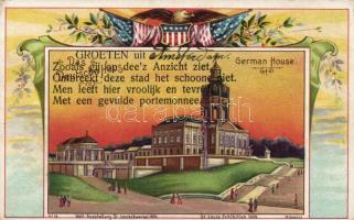 St Louis, World Exhibition 1904, German House, litho floral (Rb)