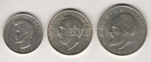 1948. 5Ft + 10Ft + 20Ft Ag "Szabadságharc" sor T:2+