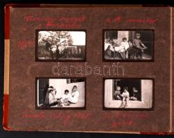 cca 1923-1925 Családi fotóalbum, 95 db jó minőségű fényképpel, feliratozva, albumból kivehető fotók,...