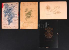 cca 1890-1920 Fotótörténeti leletek Erdélyből, különféle műtermek régi, keményhátú fényképei, 5 db 1...