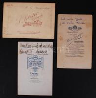 cca 1890-1920 Fotótörténeti leletek a Felvidékről, különféle műtermek régi, keményhátú fényképei, 5 ...