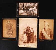cca 1890-1910 Régi, keményhátú fényképek, 4 db, 21x13 cm és 16x10 cm közötti méretekben.