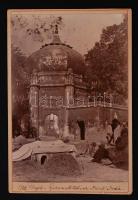 cca 1880-1890 India, régi templom, keményhátú fénykép, bal felső sarkán foltos, feliratozott, 16x11 cm.
