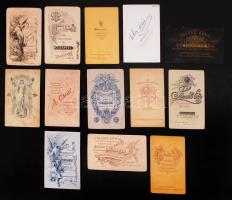 cca 1870-1920 Régi, keményhátú fényképek, különféle műtermekből, 13 db, 10x6 cm