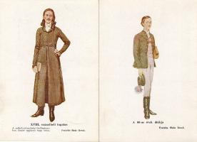 Történelmi öltözékek 2db lap