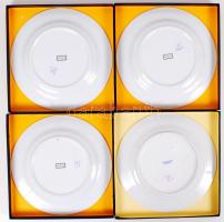 Bernardaud Limoges dísztányérok, jelzettek, matricások, hibátlanok, díszdobozban, d:21 cm összesen: ...