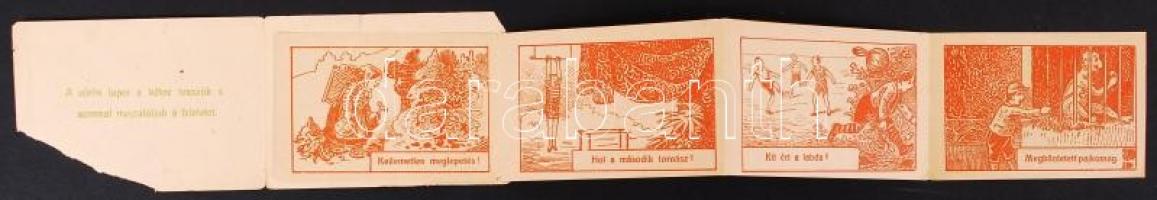 cca 19100 Kalocsa Ligeti Ernő gyógyszertára érdekes leporello mely a fóliával más képet mutat (szaka...