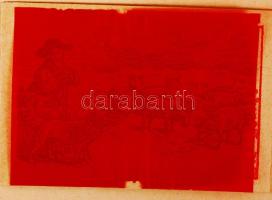 cca 1910 Kalocsa Ligeti Ernő gyógyszertára érdekes leporello, mely a fóliával más képet mutat / 1900...