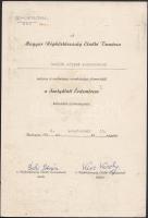 1964 Szolgálati Érdemérem adományozó okirat Dobi István saját kezű aláírásával