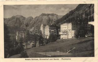 Pontresina, castle hotels, Kronenhof, Saratz