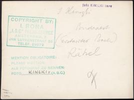 cca 1934 Kinszki Imre (1901-1945): Patak, aláírással, pecséttel jelzett vintage fotóművészeti alkotá...