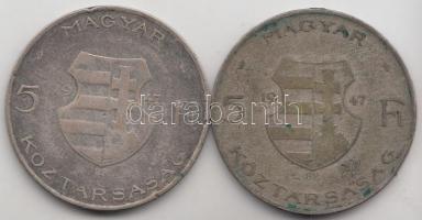 1947. 5Ft Ag "Kossuth" (2x) T:3 Adamo F8.1
