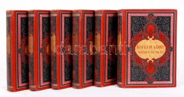 Kisfaludi Kisfaludy Károly minden munkái I-VI. kötet. Hetedik bővített kiadás. Sajtó alá rendezte Bánóczi József. Budapest, 1893, Franklin-Társulat. Kiadói, festett, aranyozott, egészvászon kötésben, festett lapszélekkel, szép állapotban.