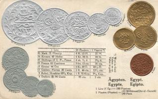 Set of coins, Egypt Emb. (gluemark)