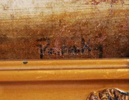 Pataky jelzéssel: Gyümölcs csendélet cigarettával. Olaj, karton, antik keretben, 24×31 cm